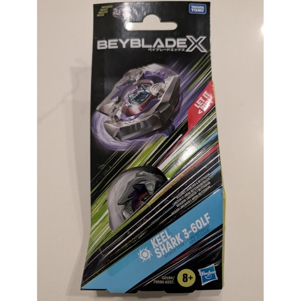 Beyblade X Keel Shark 3-60LF Booster Pack Set with Attack Type Battling Top NEW